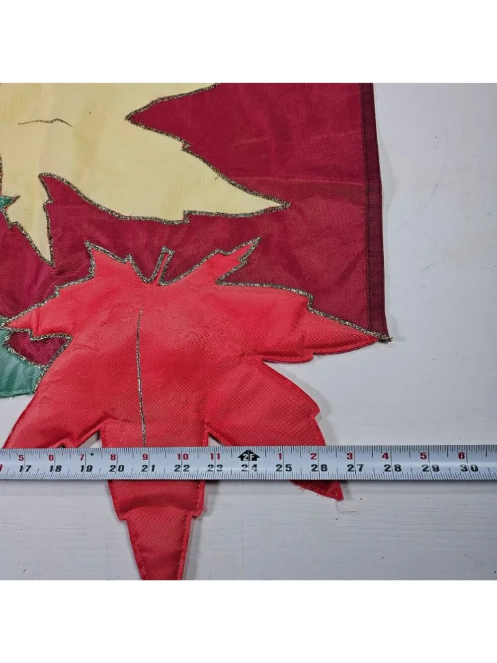 Autumn Maple Leaf & Acorns Appliqué Outdoor Garden Flag 28